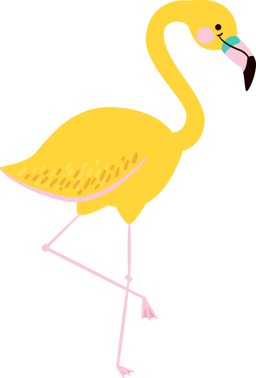 Flamingo pin page clipart picture 2