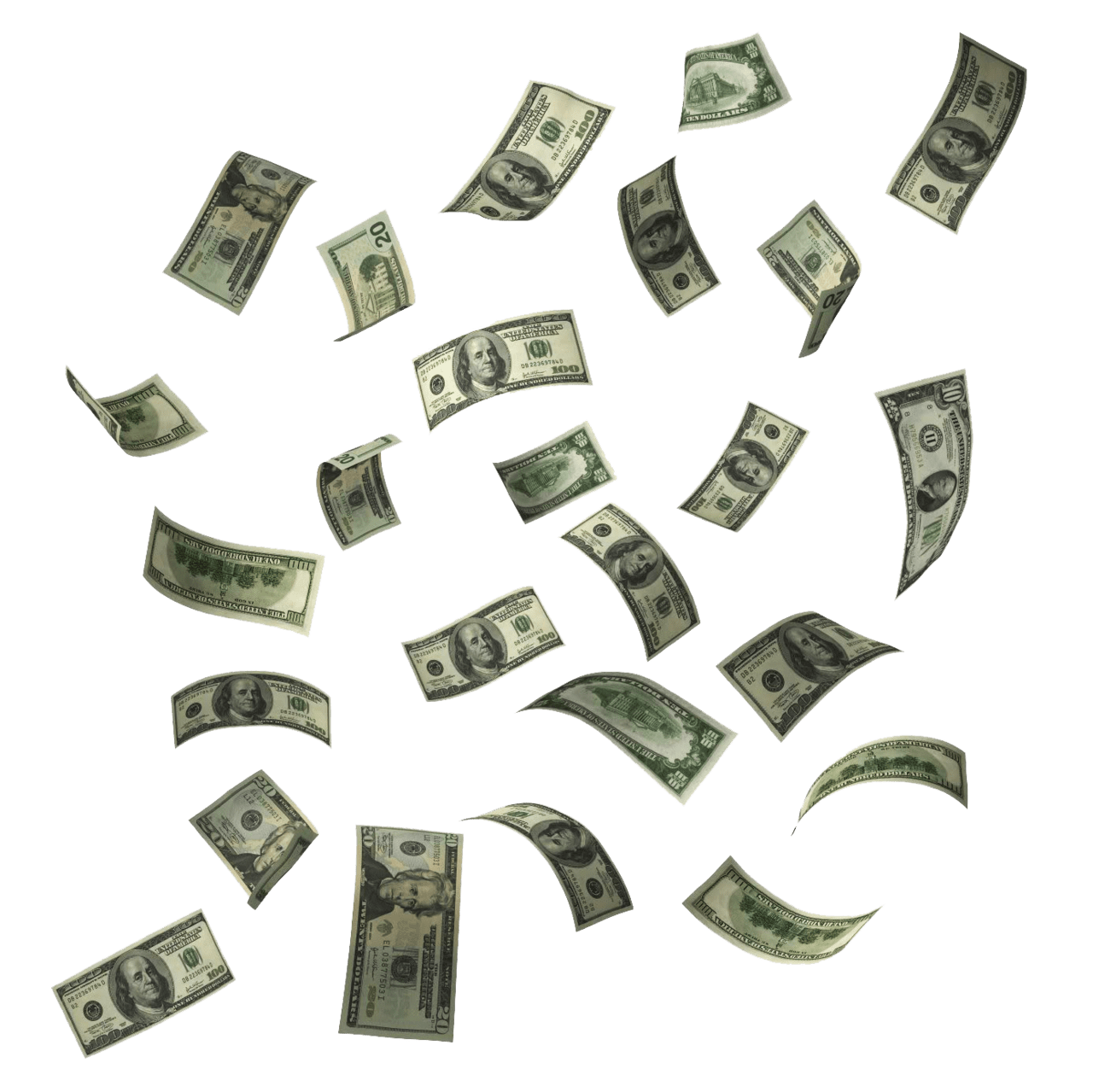 Cash fall money clipart picture