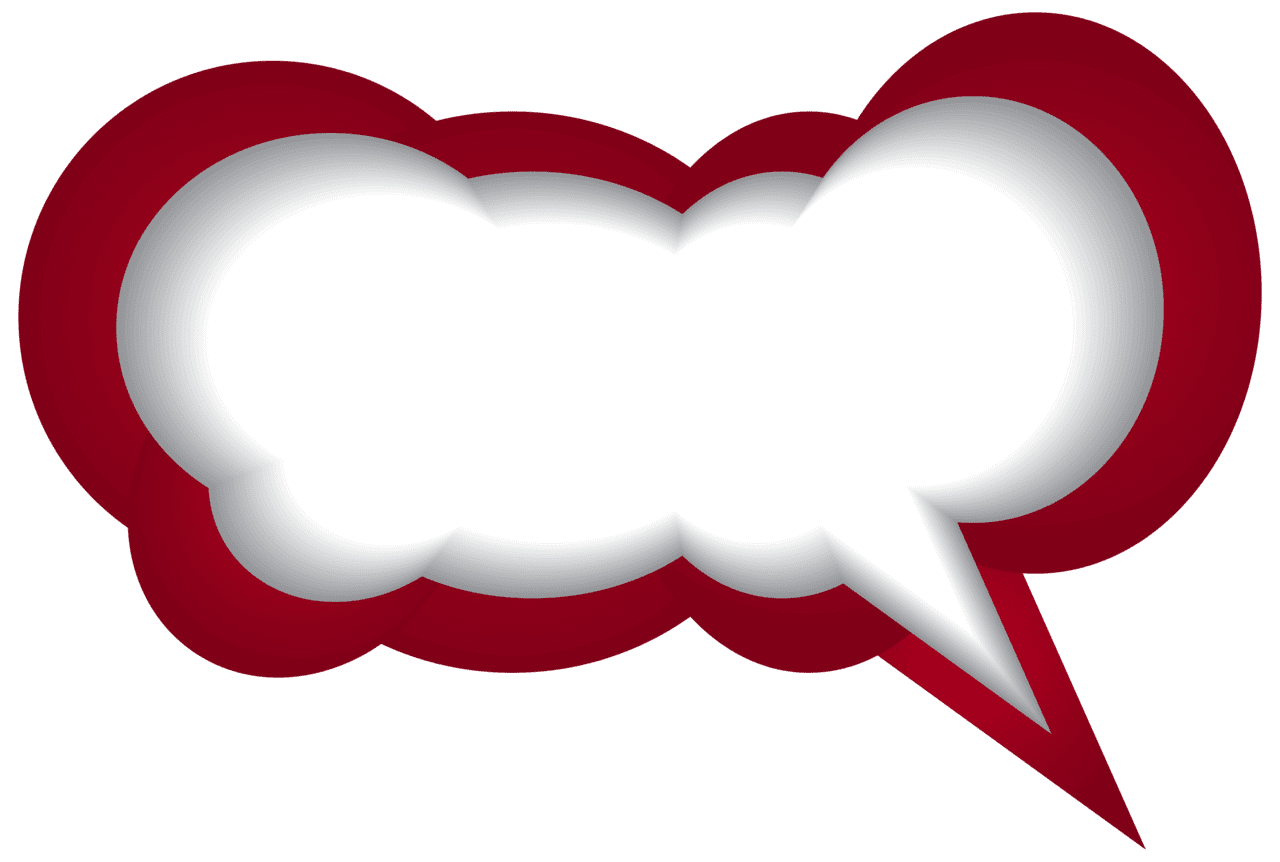 Bubbles speech bubble red white clipart image