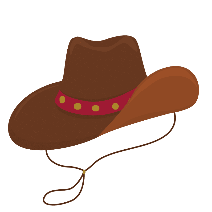 Cowboy hat pin page clipart vector