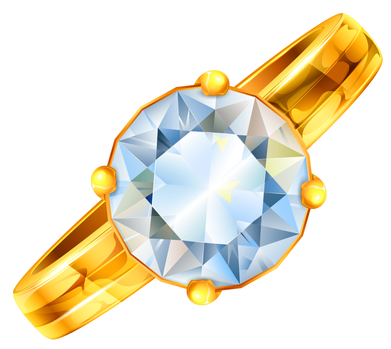 Gold ring with diamond clipart photo