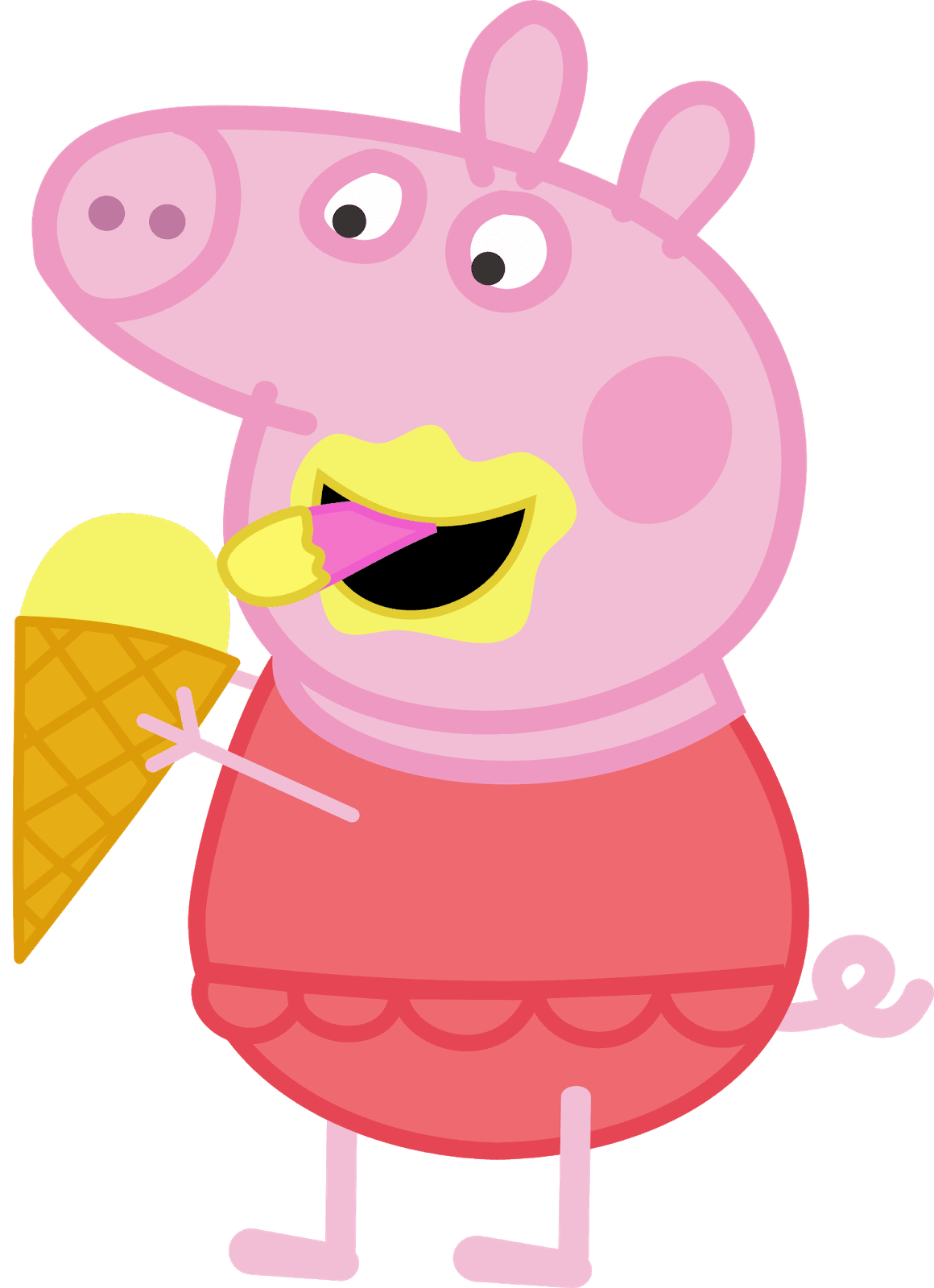 Peppa pig sorvete clipart transparent