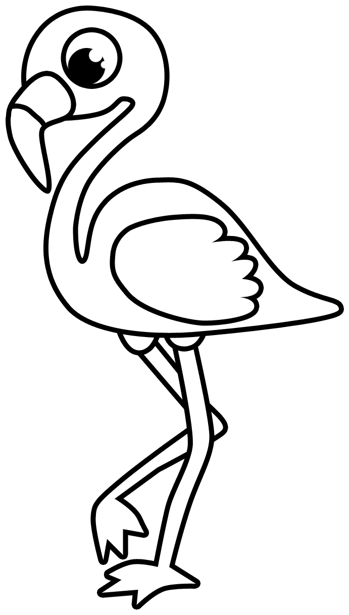 Flamingo pin page clipart background 3