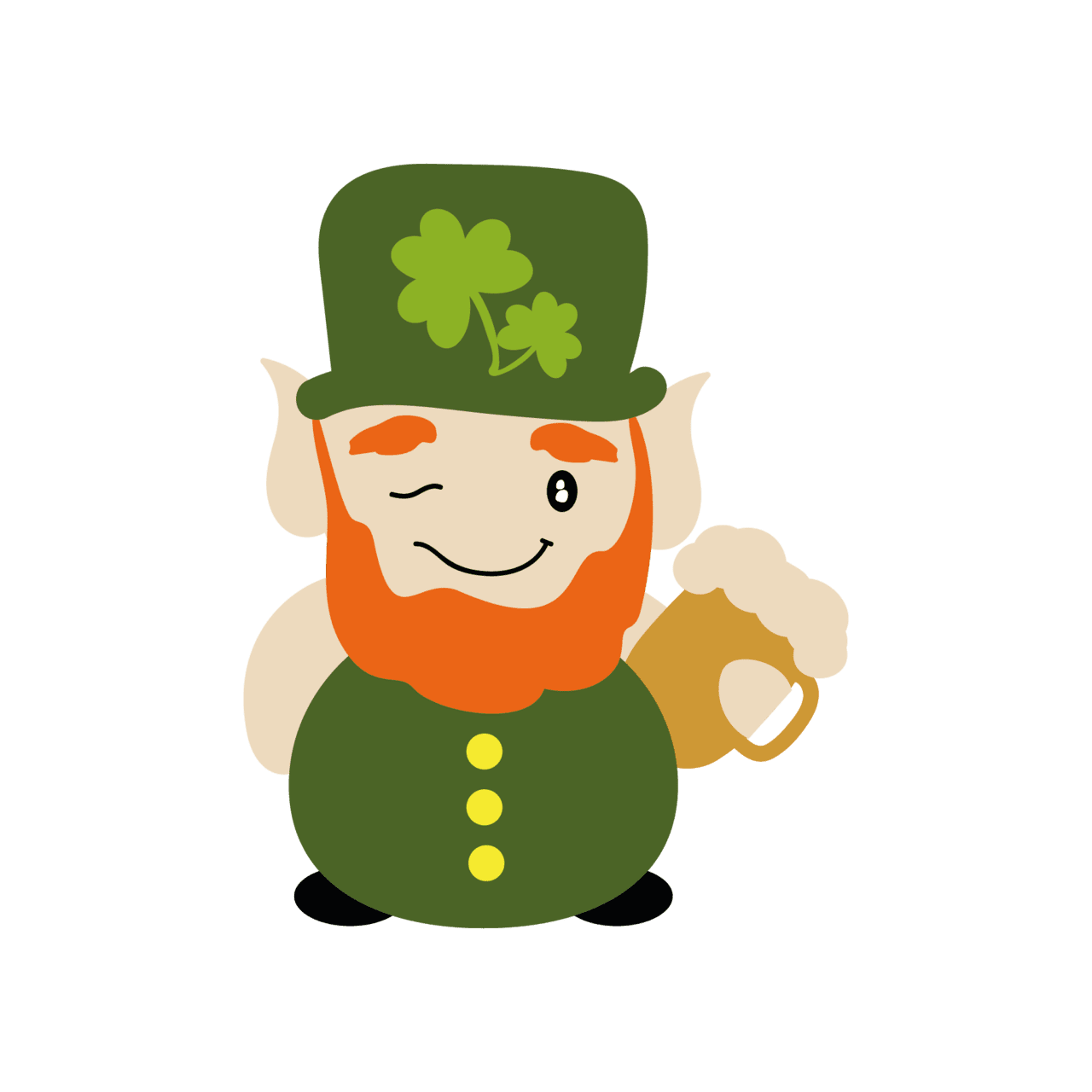 Leprechaun pin page clipart clip art 3