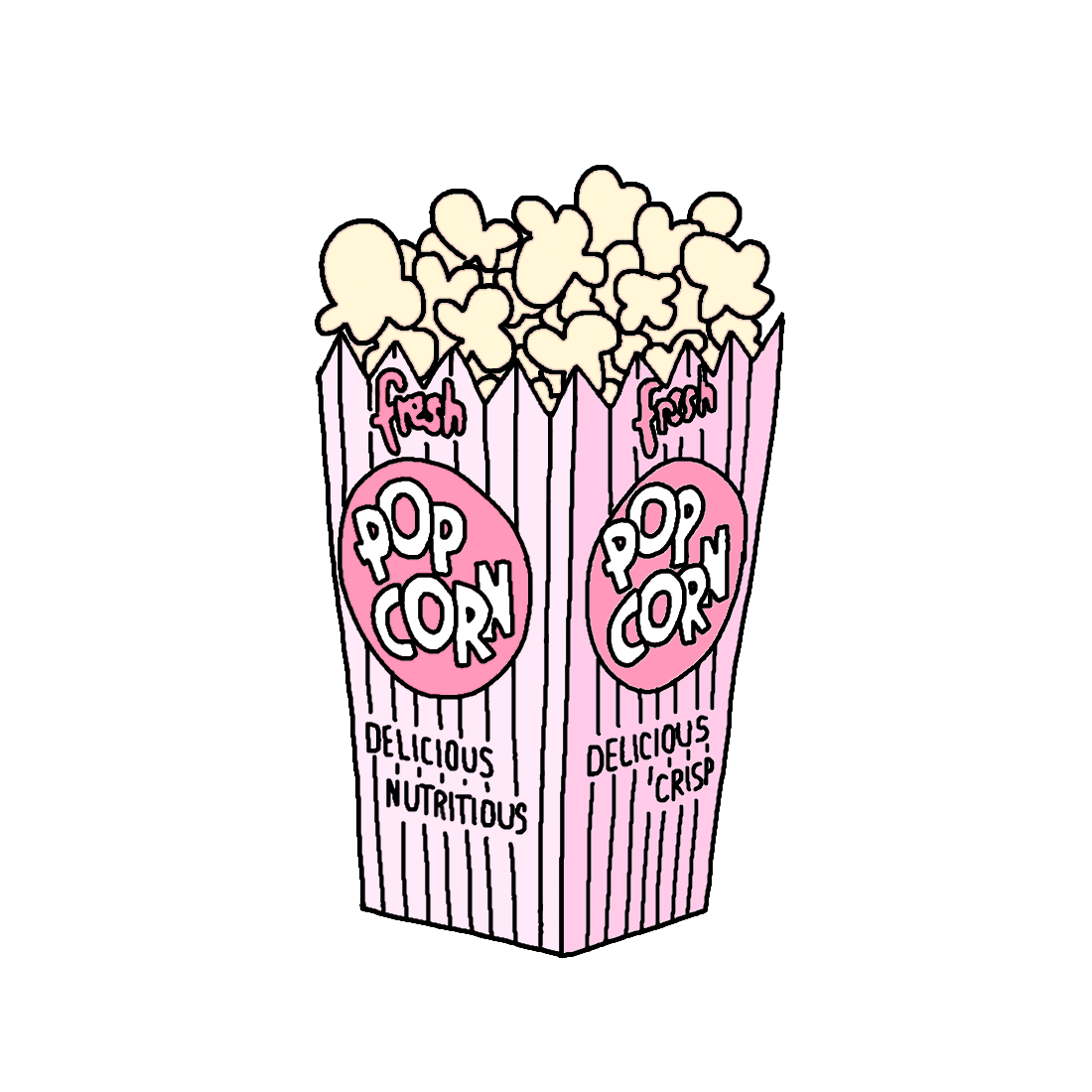 Popcorn pin page clipart photo