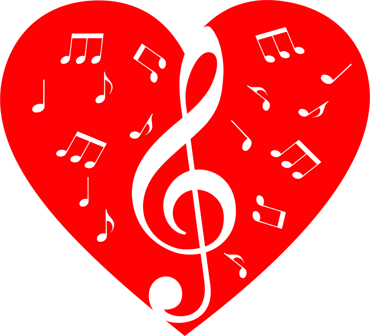 Music note musical heart clipart picture