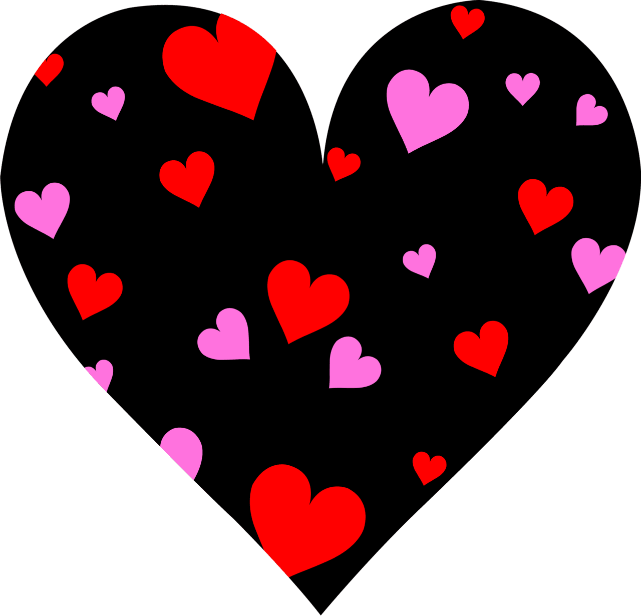 Heart black and white clipart images 3