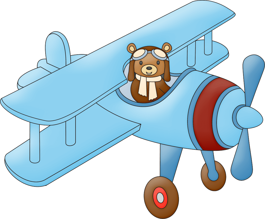 Plane osito aviador clipart background