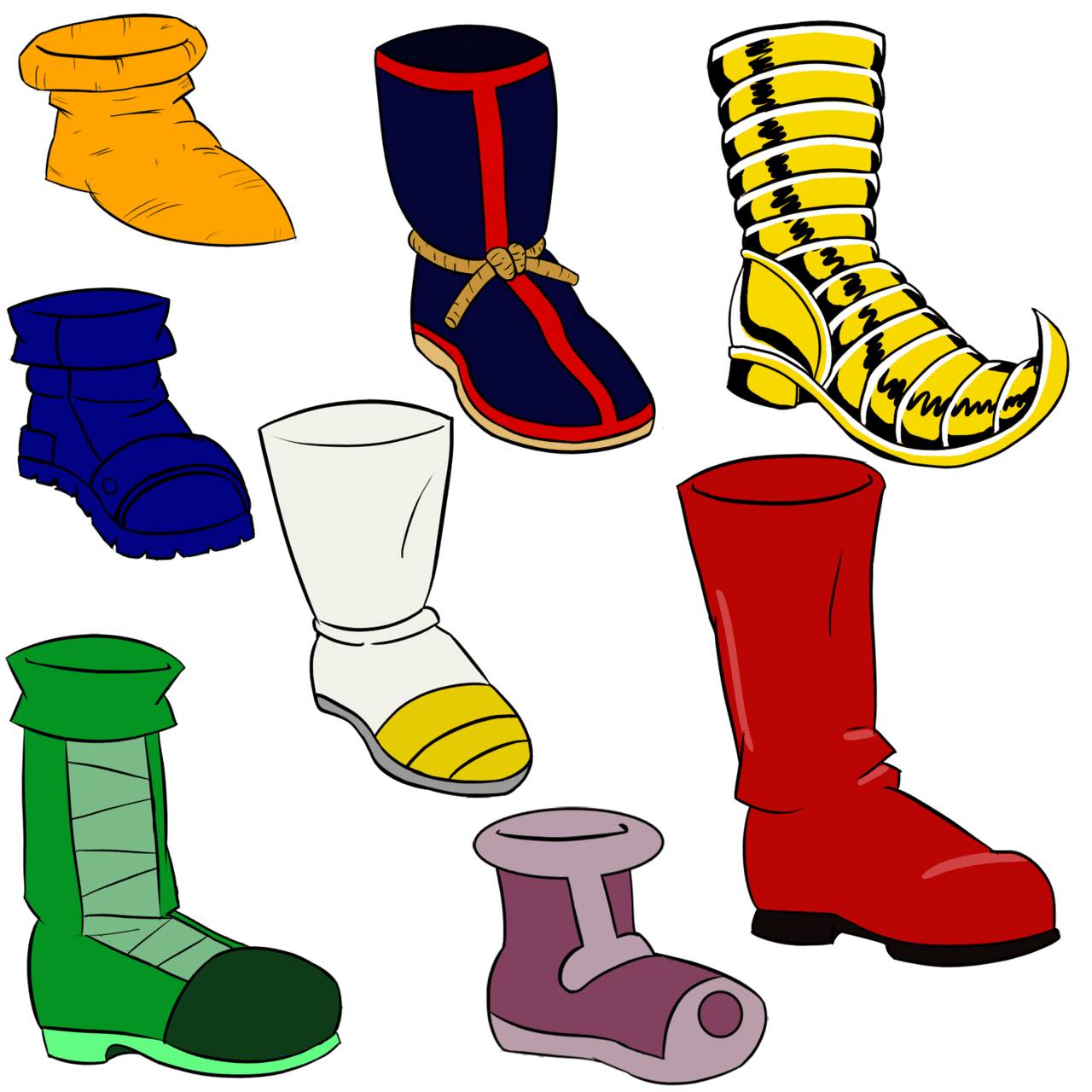 Cowboy boots botas clipart free