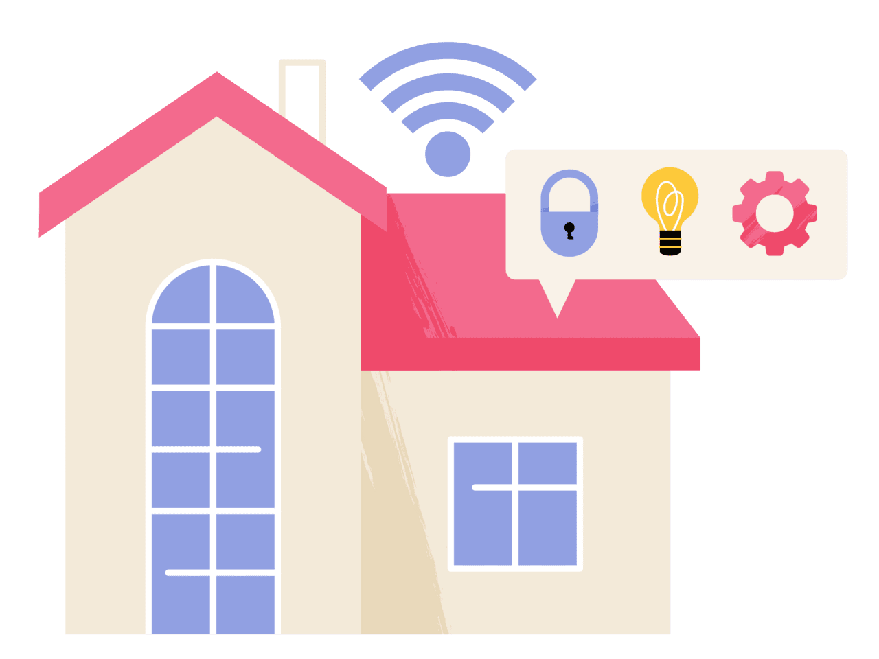 Home smart house clipart logo