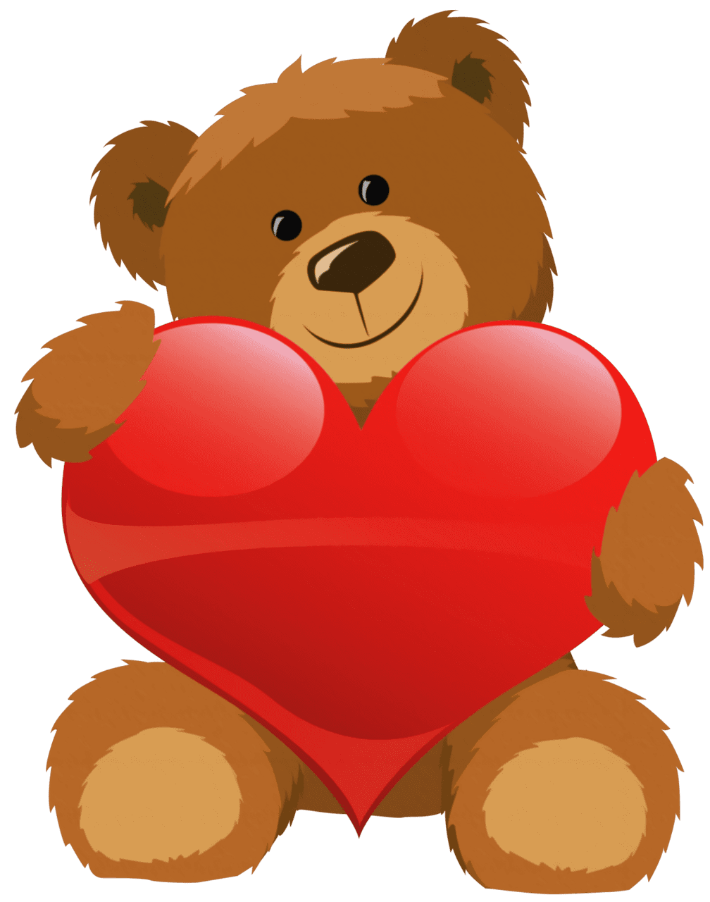 Cute bear with heart clipart picture