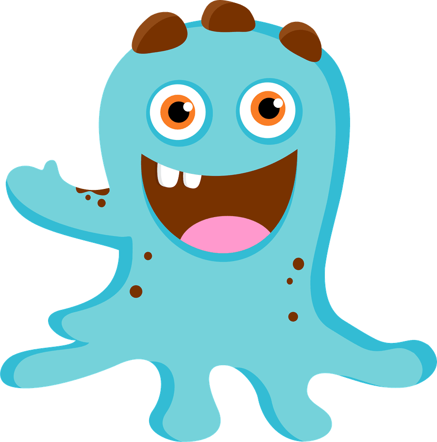 Octopus minus say hello monster quilt party inc clipart logo