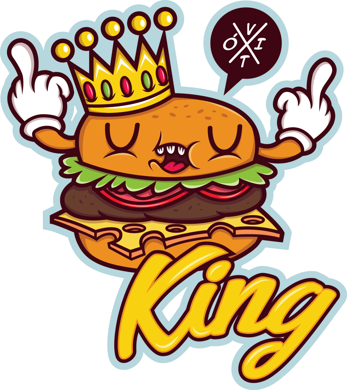 Burger illustrator street artist clipart clip art