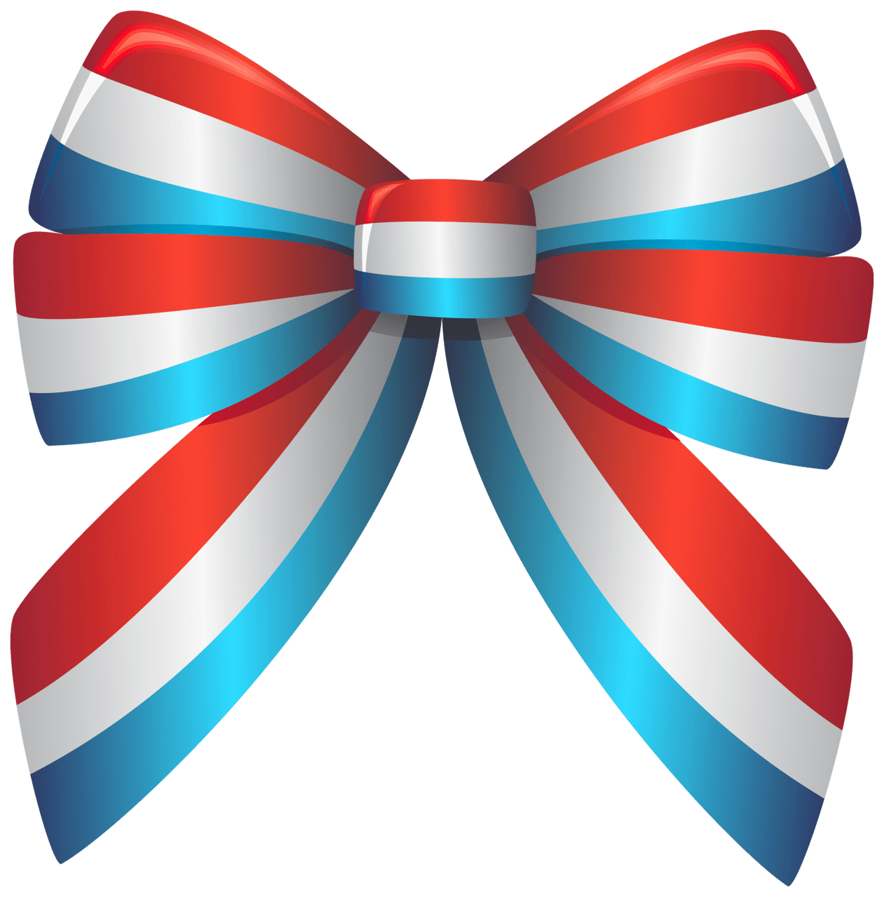 Bow red white and blue ribbon clipart best free