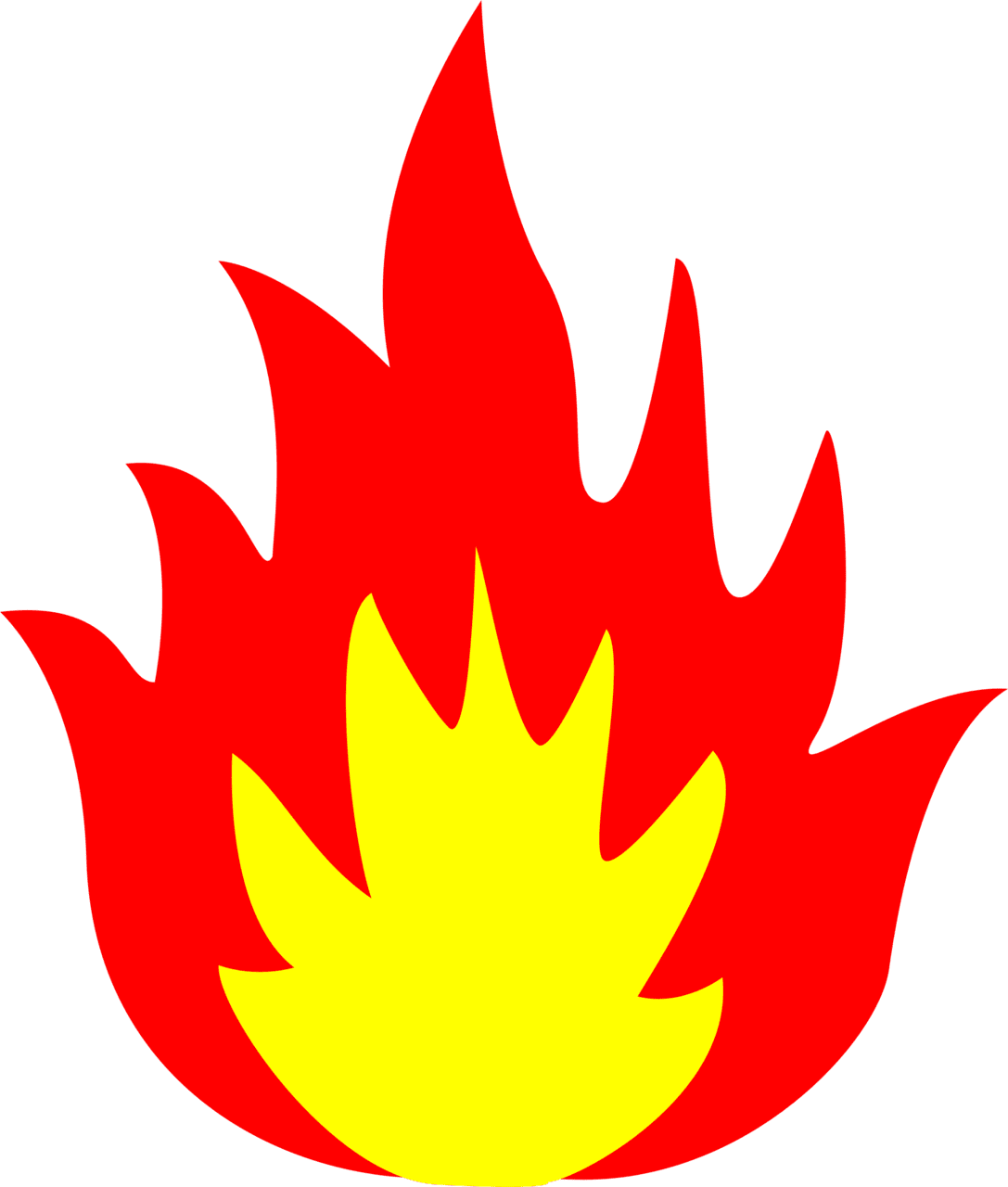 Flame big image animated fire triangle clipart