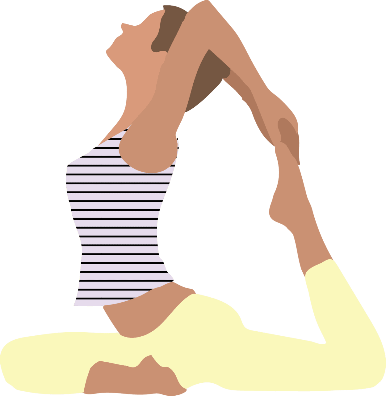 Vector clipart person doing yoga for architecture