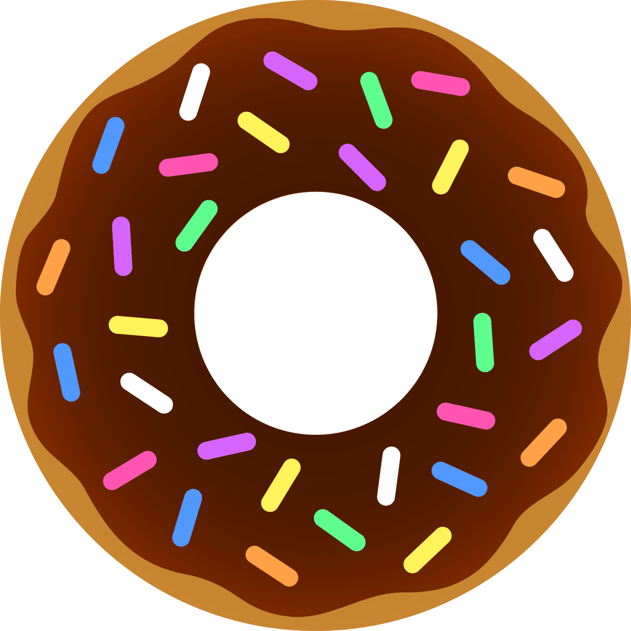 Donut chocolate sprinkles clipart clip art