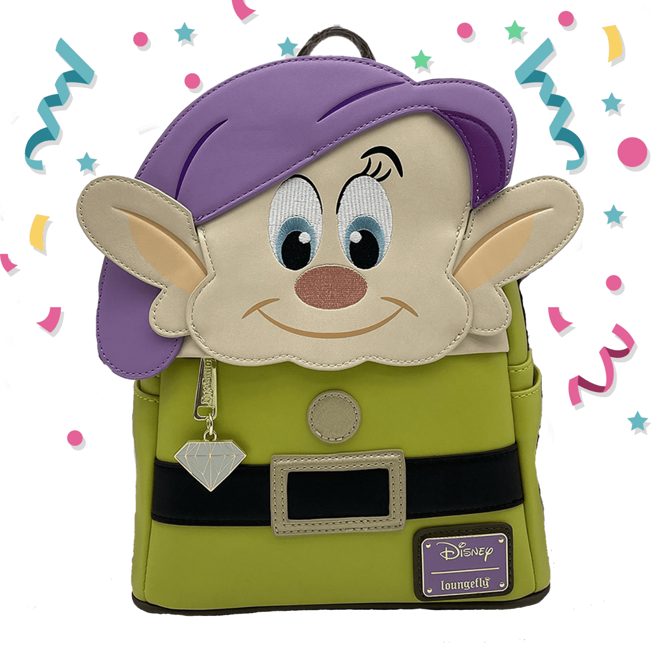 Loungefly disney snow white dopey classic mini backpack exclusive clipart logo