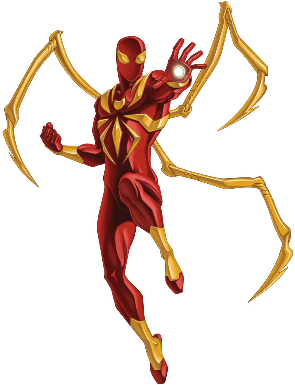 Spiderman iron spider armor ultimate man animated series wiki clipart transparent