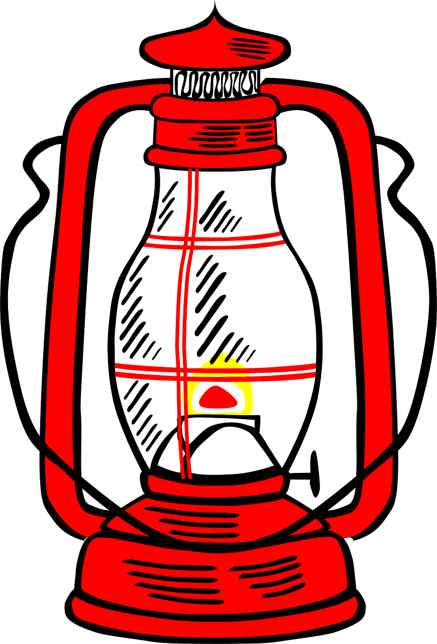 Camping lanterns that help you get lit family checklist clipart logo