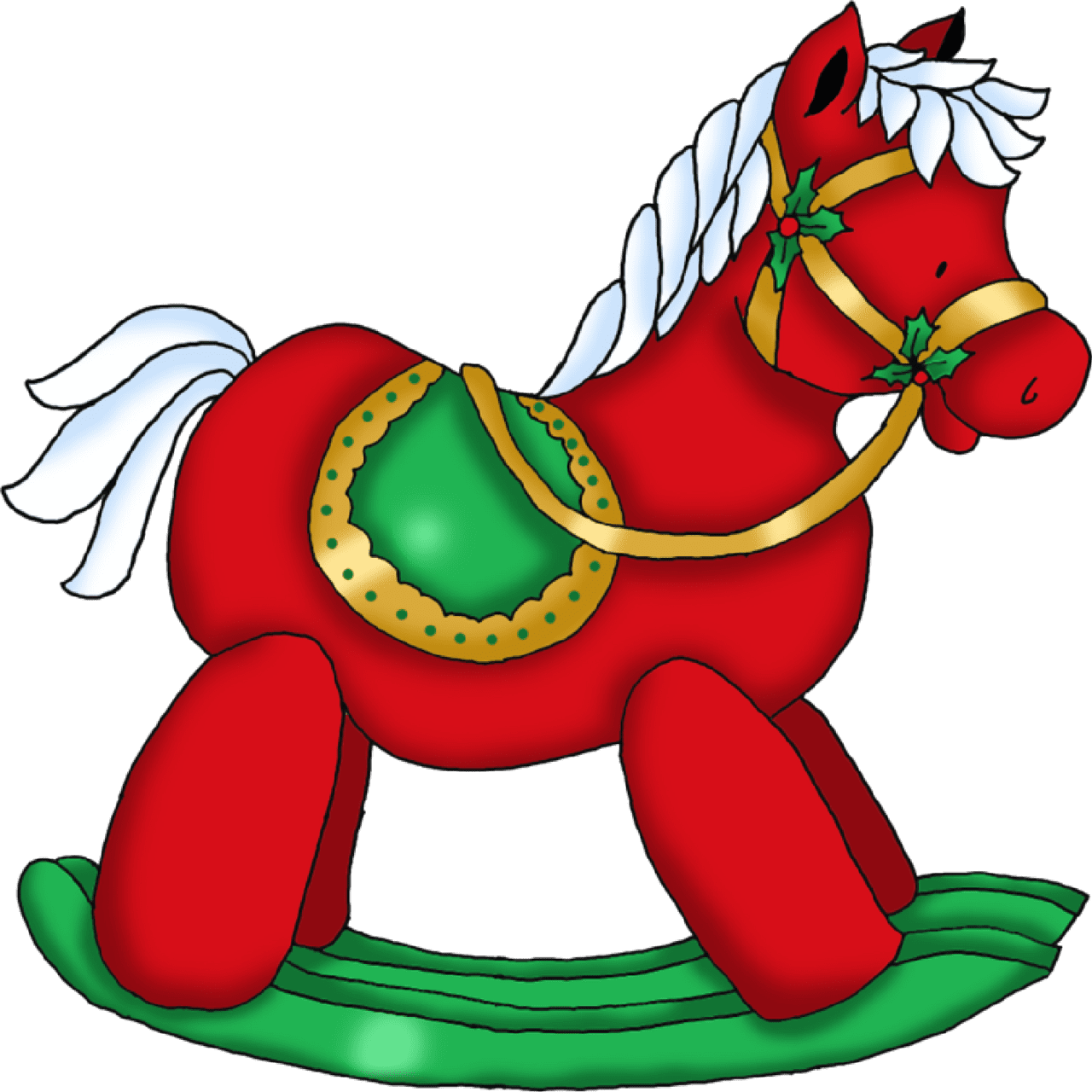 Vintage caballitos de madera rocking horse painted christmas settings clip clipart clip art