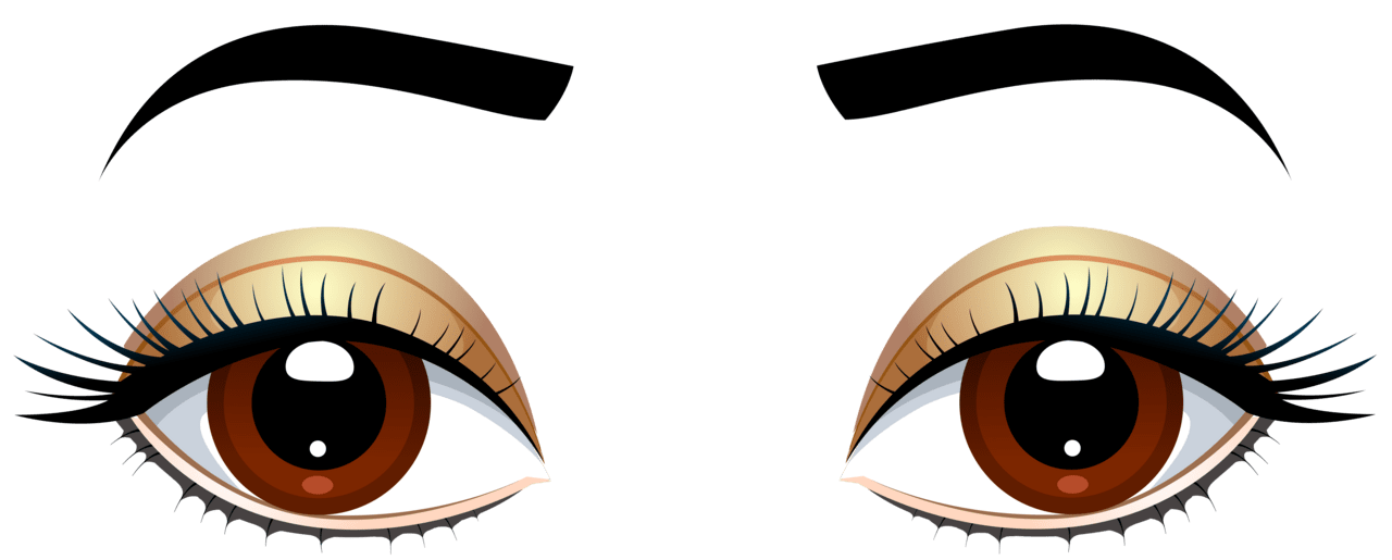 Brown eye with brows clipart cartoon clip art