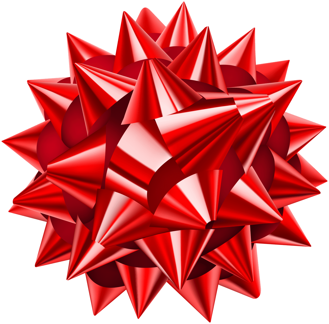 Red foil bow clipart image