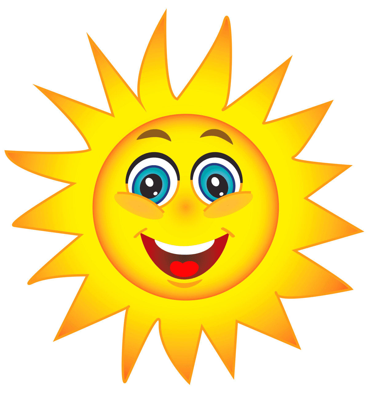 January sun clipart vector