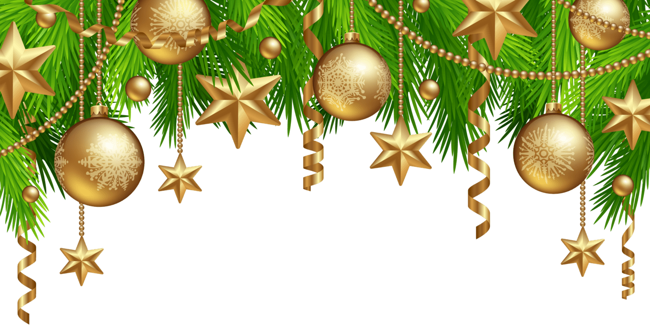 Christmas border decor clipart image