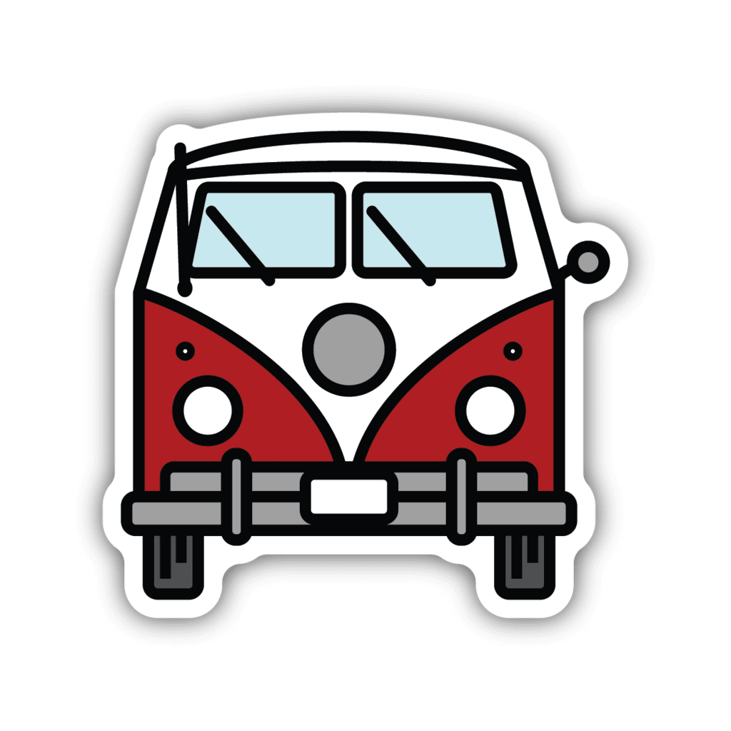 Stickers northwest bus front view sticker clipart background