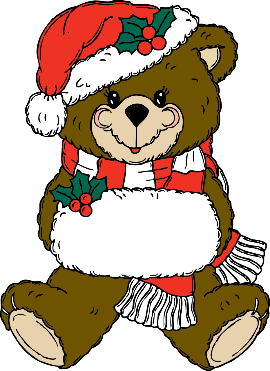 Teddy bear christmas clipart clip art