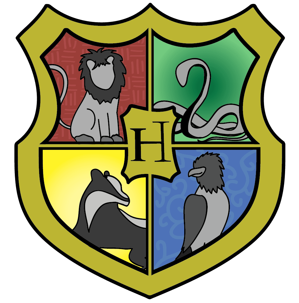 Harry potter emblems hogwarts houses clipart logo