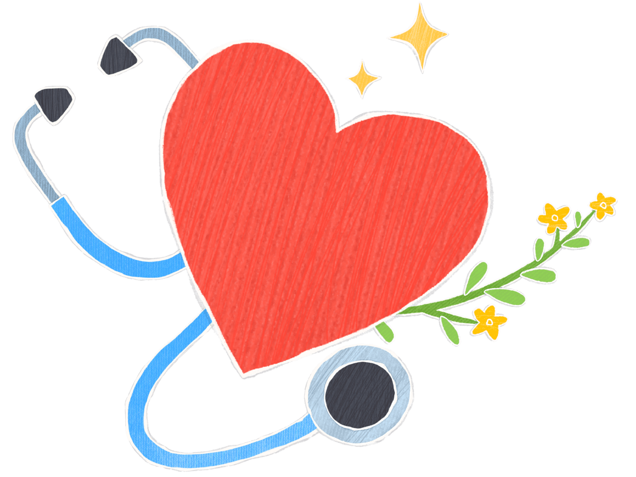 Stethoscope monitor and car for heart health clipart picture