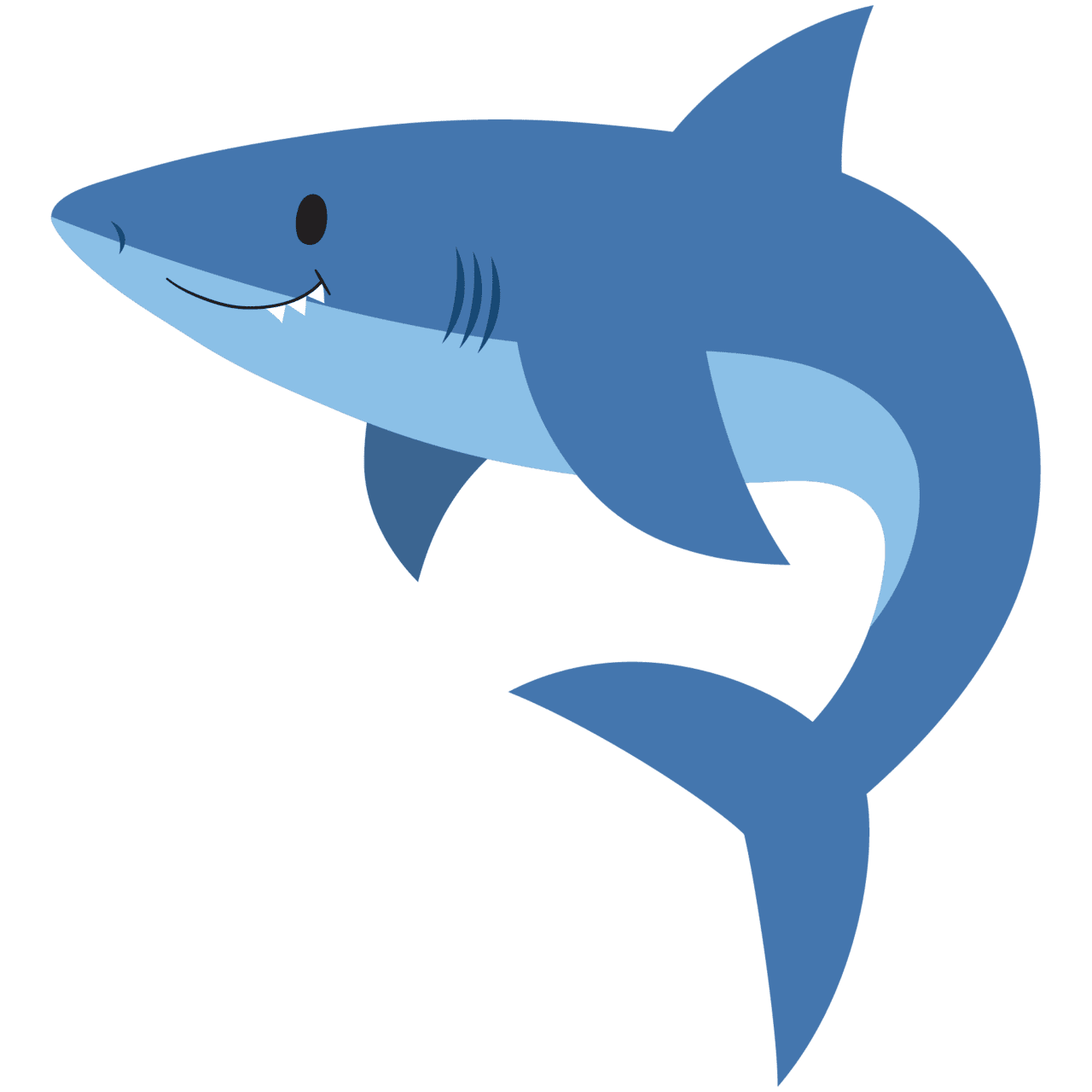 Shark pin page clipart free