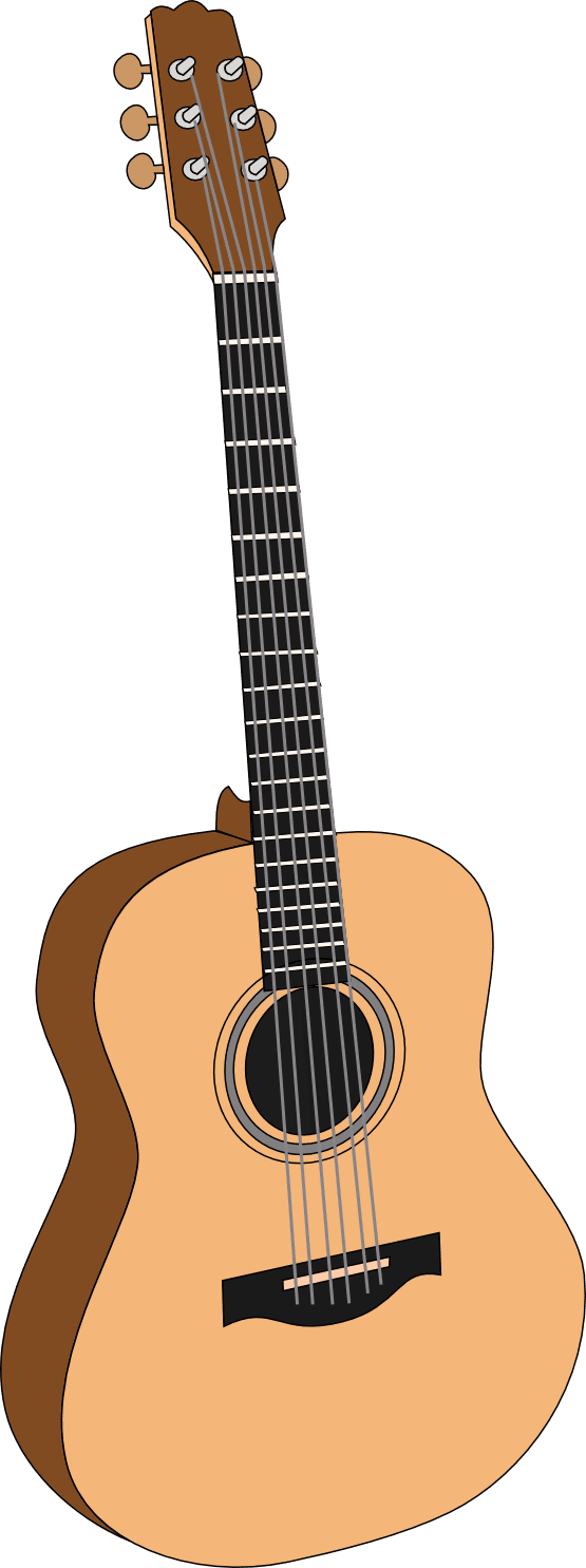 Music cartoon guitars clipart image