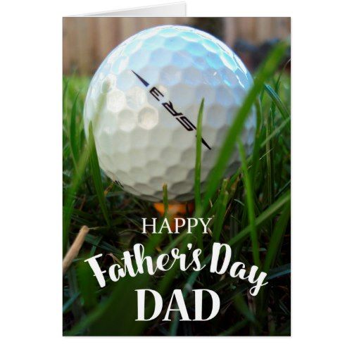 Father day golf card zazzle happy fathers dad cards clipart background