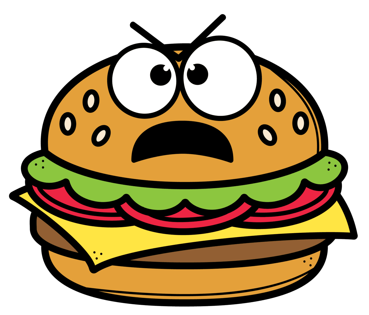 Burger pin page clipart background 2