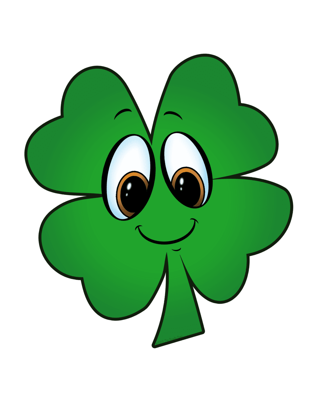 Leaf clover pin page clipart photo 4