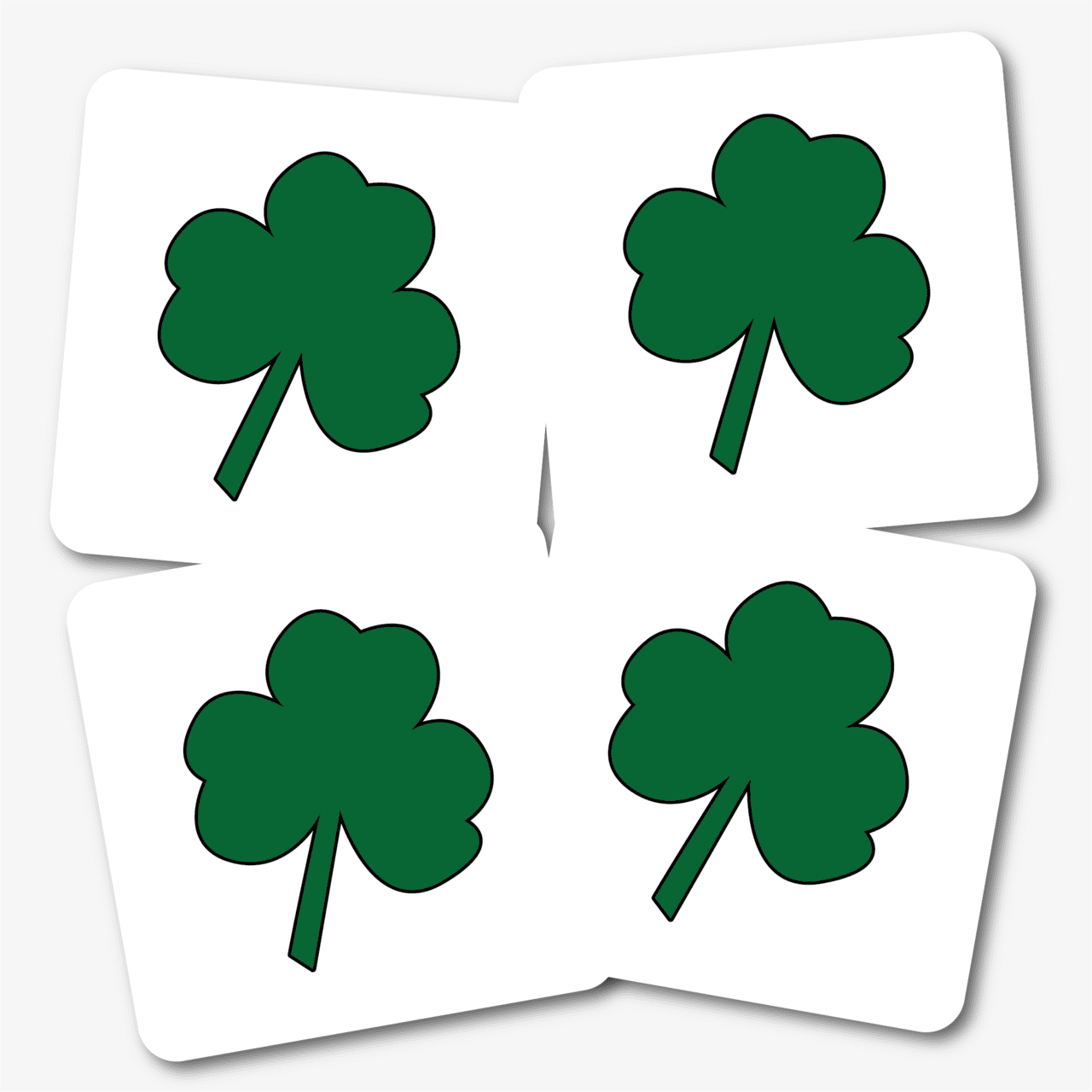 Leaf clover shamrock coaster clipart transparent