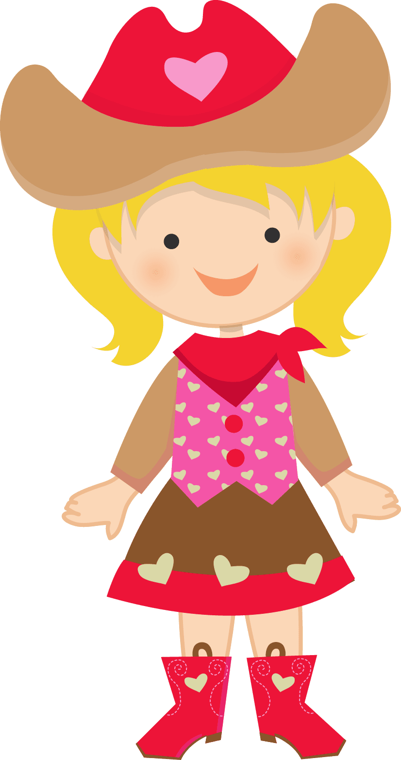 Cowboy hat pin page clipart vector 3