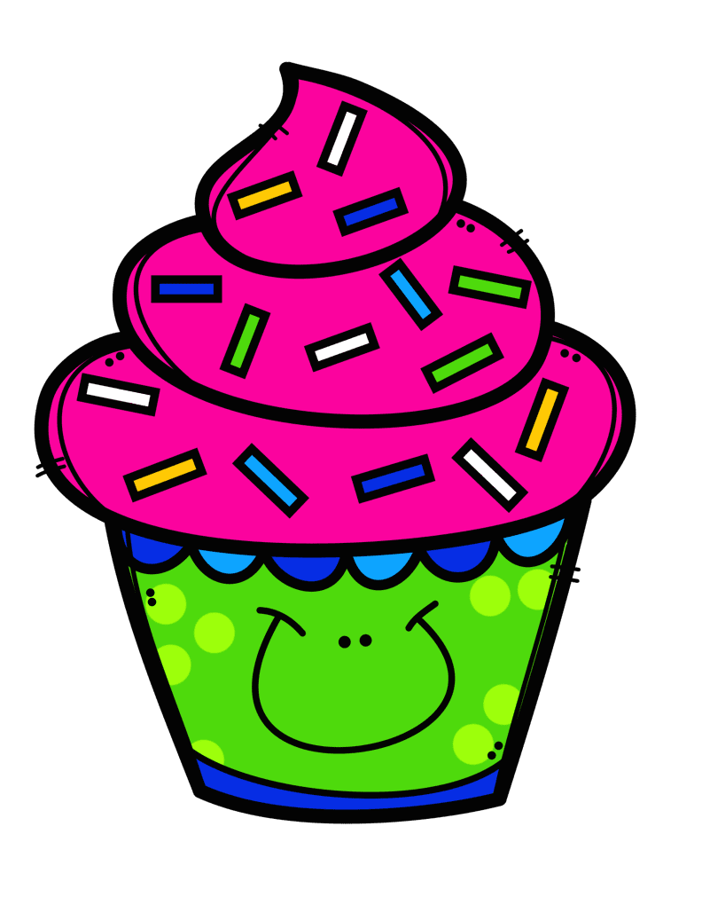 Cupcake pin page clipart picture 2