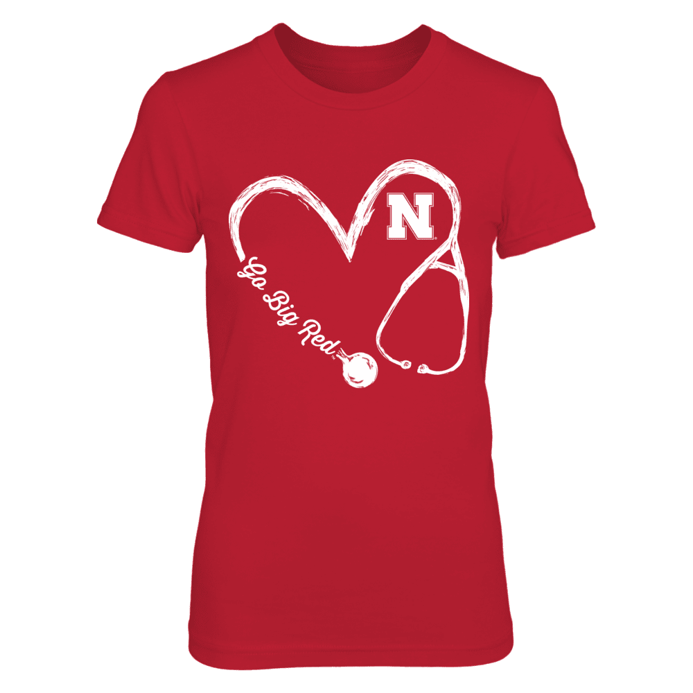 Nebraska cornhuskers nurse drawing stethoscope heart clipart transparent