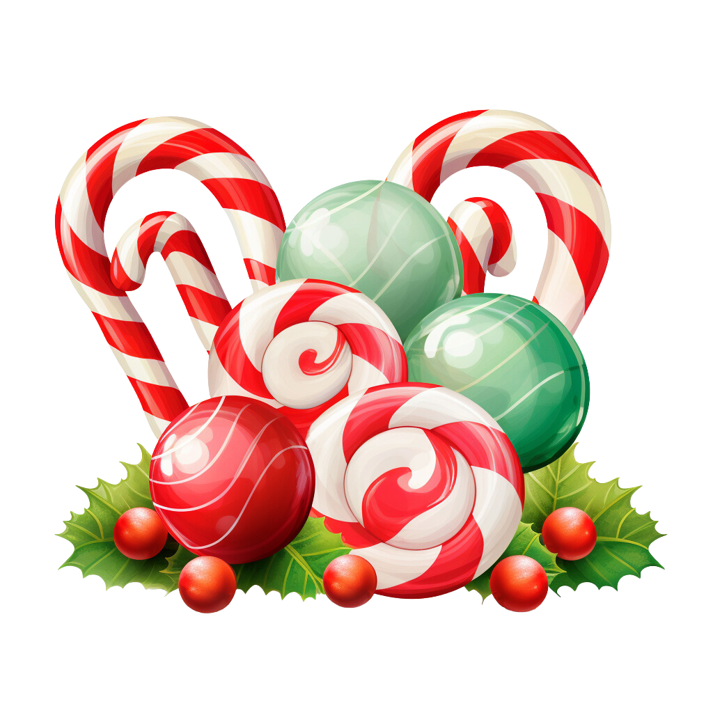 Christmas candy clip holiday greetings clipart picture
