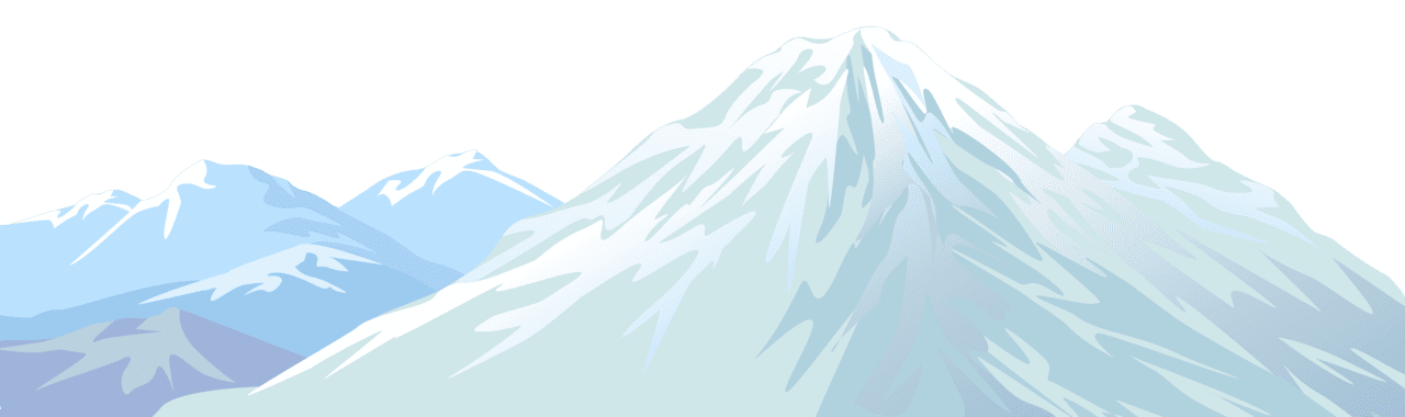 Winter snowy mountain clipart image