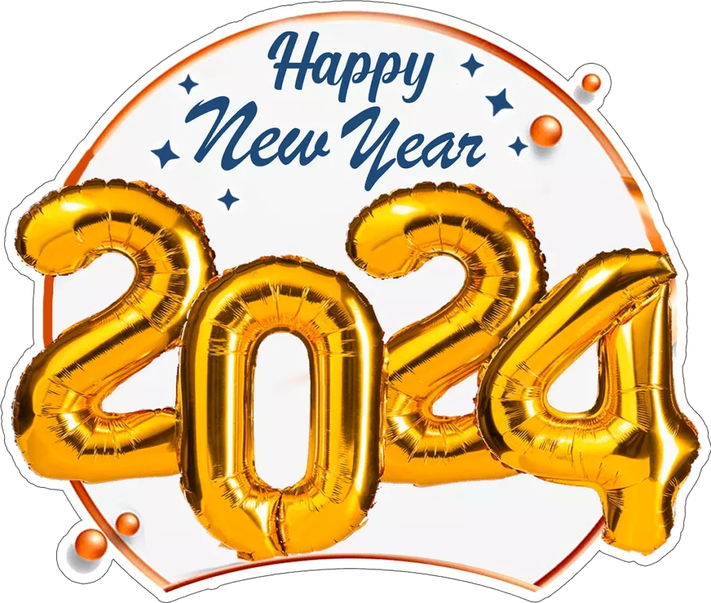 Happy new year 2024 ye clipart free