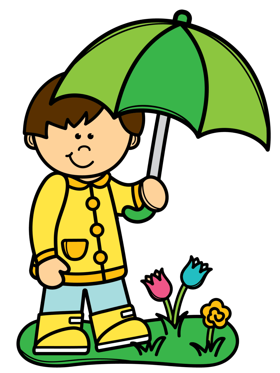 Umbrella page clipart free
