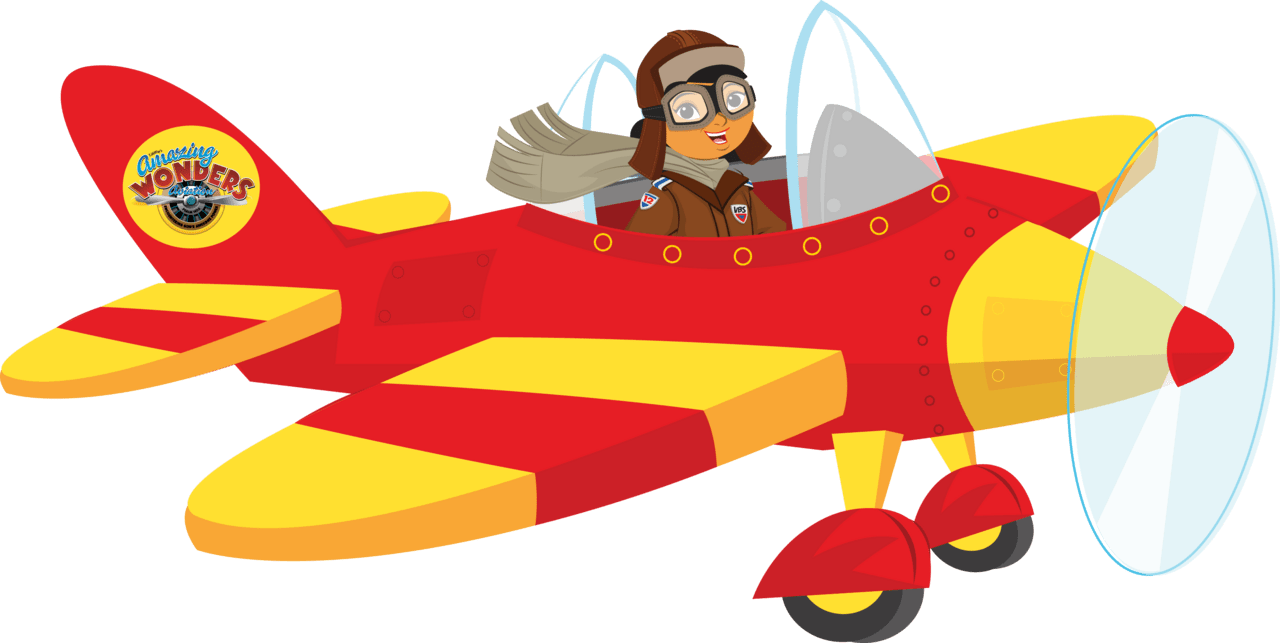 Plane art for kids clipart logo