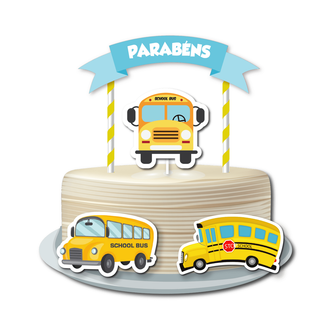 School bus topo de bolo autocarro escolar clipart logo