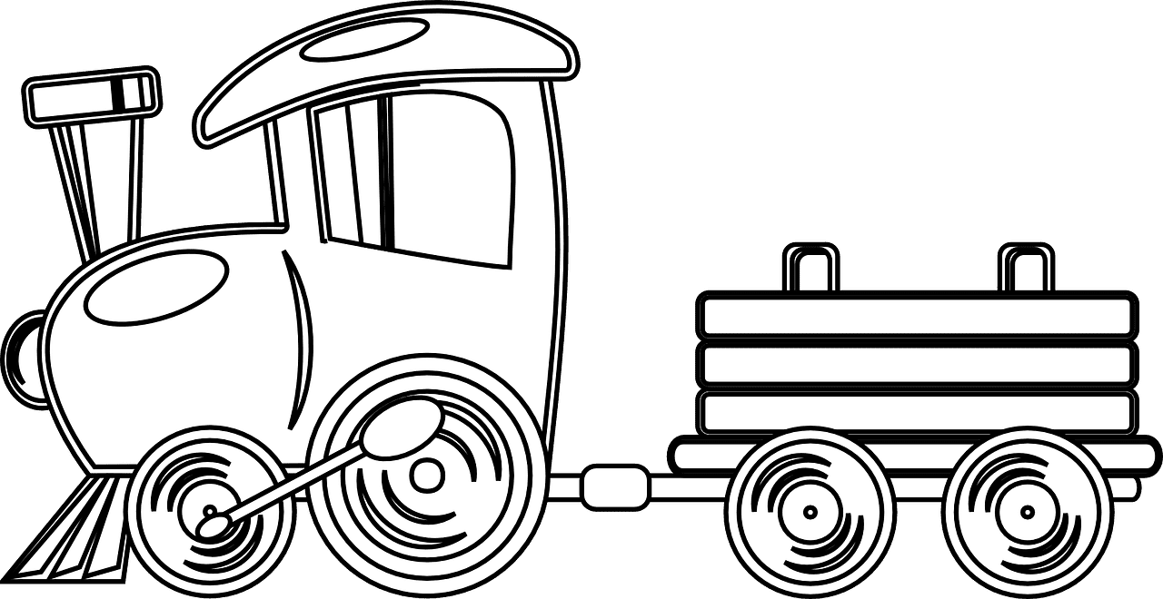 Train travel transportation vector graphic clipart