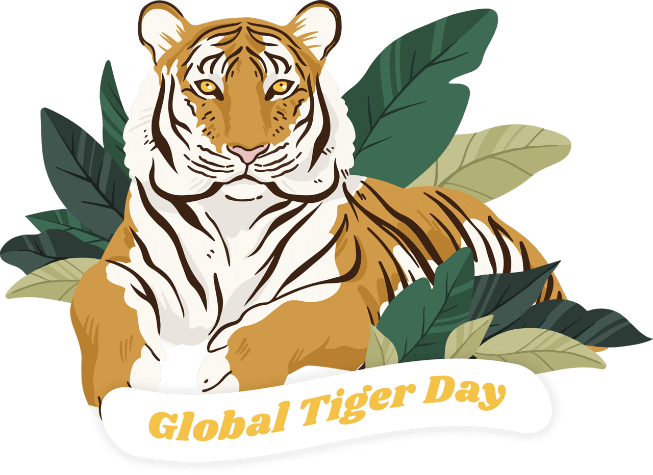 Ternational tiger day clipart logo